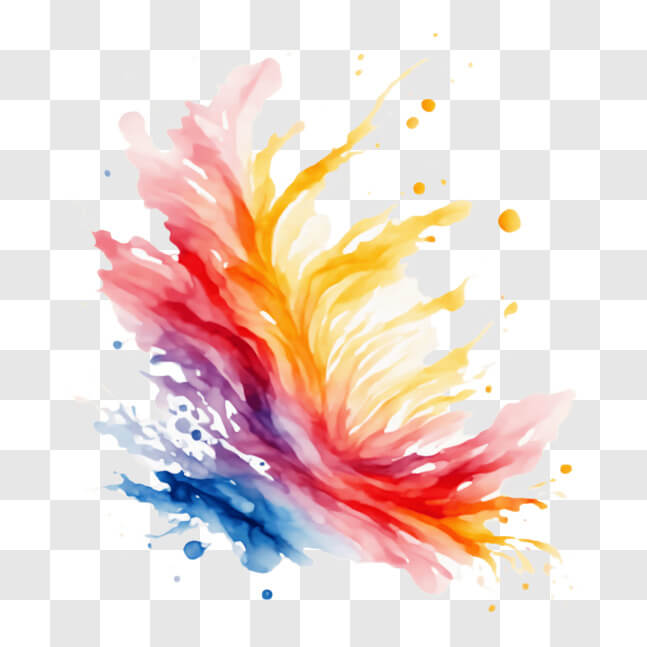 Download Colorful Paint Splash Illustration PNG Online - Creative Fabrica