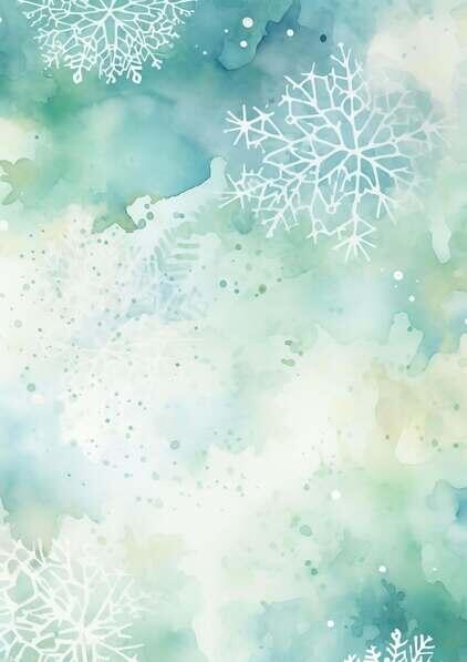 Download Winter Wonderland Watercolor Background with Snowflakes ...