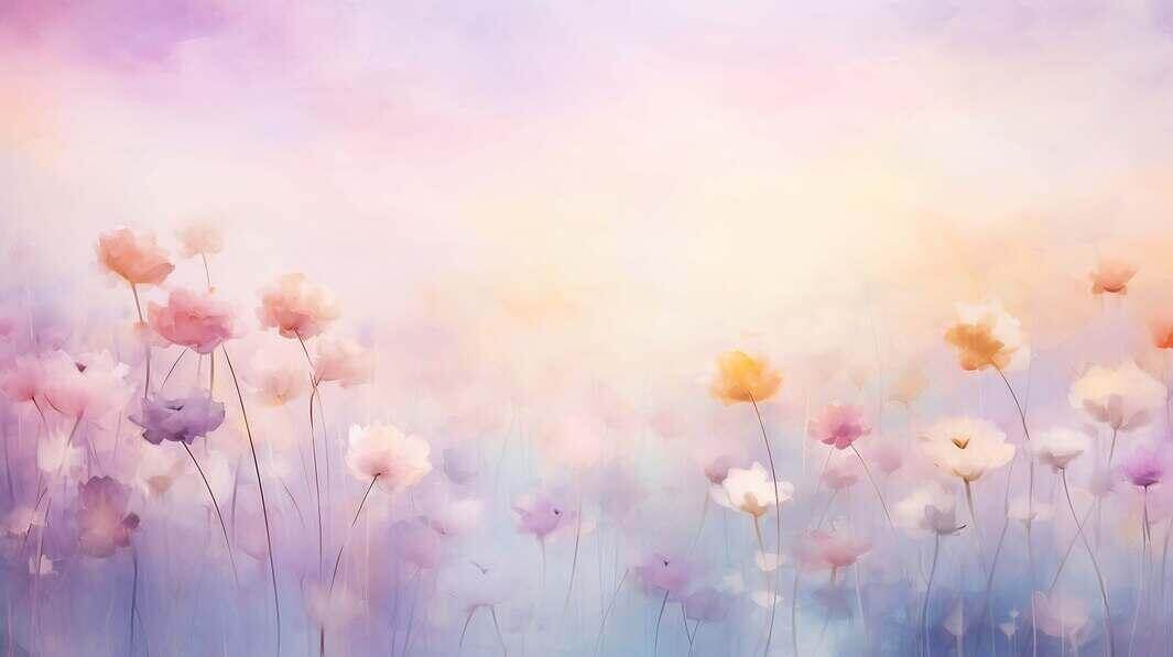 Download Abstract Field of Flowers in Pastel Colors Backgrounds Online ...