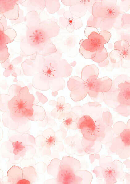 Download Seamless Pink Cherry Blossom Watercolor Pattern Backgrounds ...