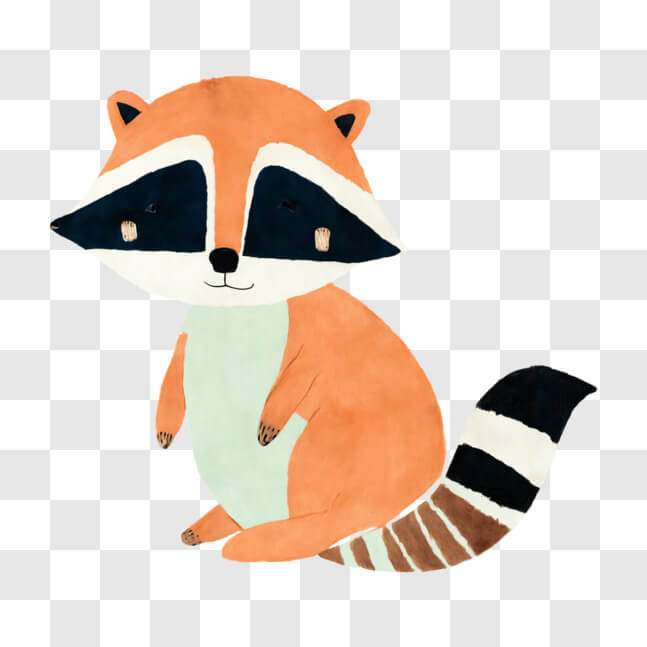 Download Adorable Raccoon Artwork PNG Online - Creative Fabrica