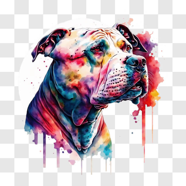 Download Colorful Dog Painting for Electronic Device Decoration PNG ...