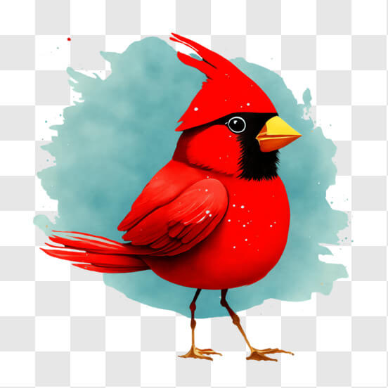 Download Red Cardinal Bird Standing in an Empty Circle PNGs Online ...