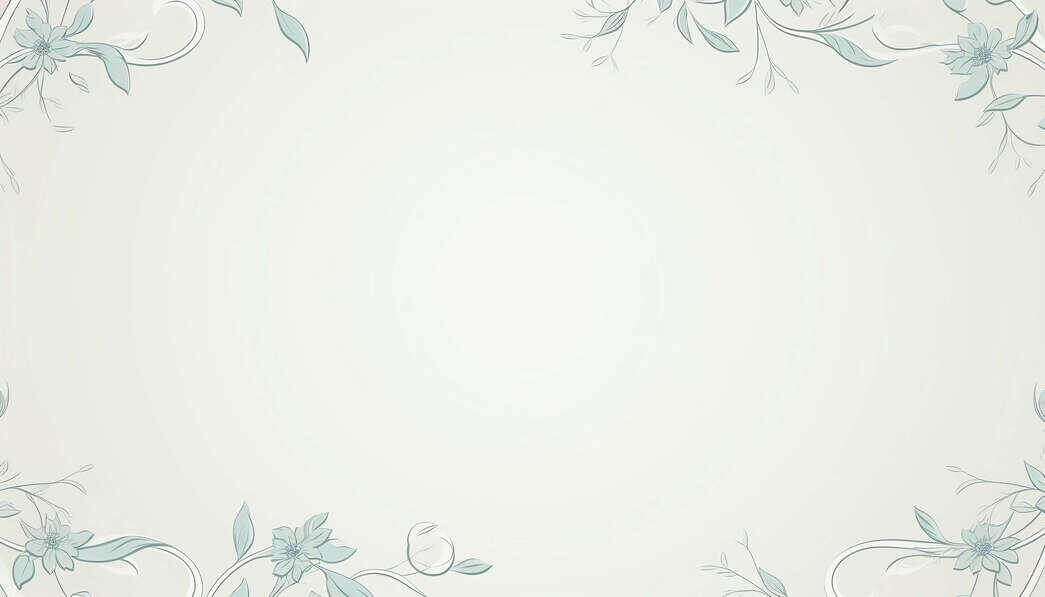 Download Beige Floral Frame Background with Blue Flowers and Leaves ...