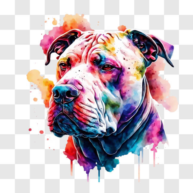 Download Puppy Love Art Collection - Colorful Dog Painting PNG Online ...