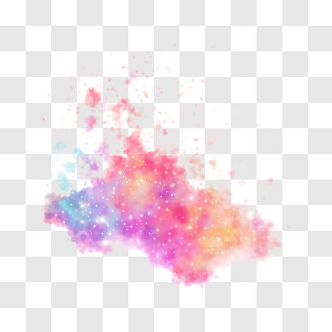 Download Colorful Paint Splash with Stars and Sparkles Background PNGs ...