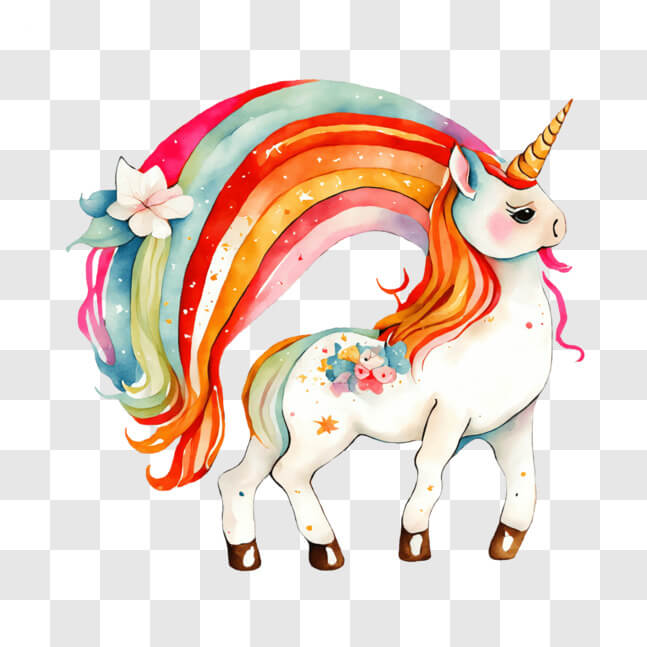 Download Colorful Unicorn Art Installation PNG Online Creative Fabrica