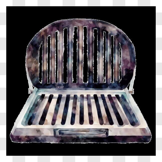 Download Colorful Watercolor Painted BBQ Grill PNG Online - Creative ...