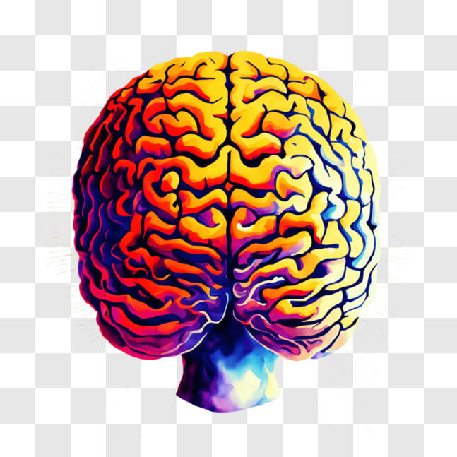 Download Colorful Abstract Human Brain Illustration PNG Online ...