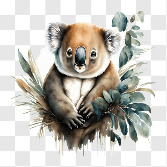 Dessin Animé Mignon Koala Portant Une écharpe