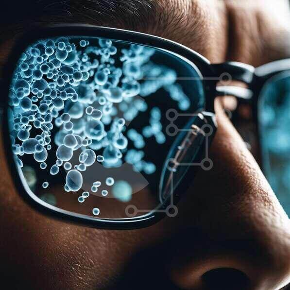 Unique Glasses with Bubbles in the Lenses stock photo Creative Fabrica