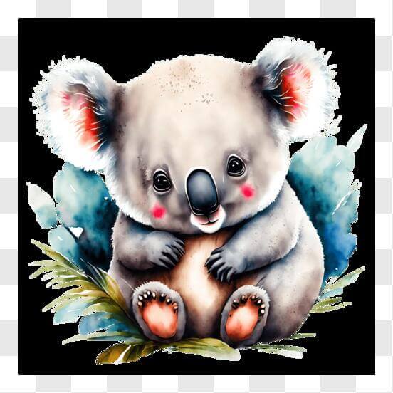 Desenho realista de coala · Creative Fabrica