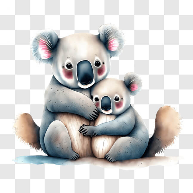 koala bears hugging