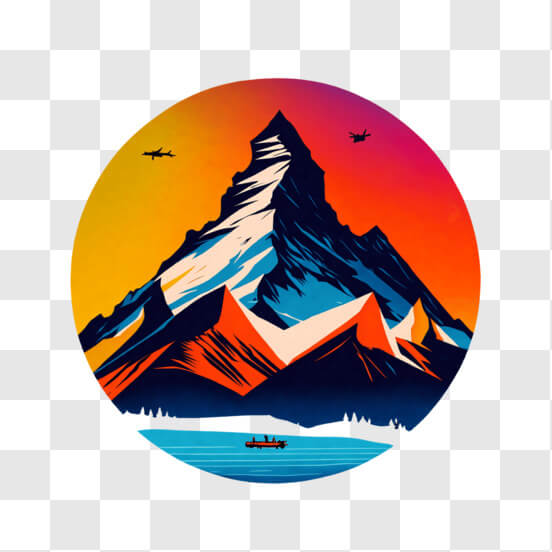 Nacnic Poster disegni di colore di colore. Scheda di decorazione 'Rio and Sol' colorato, con immagini di montagne, catene montuose e fiumi. Dimensione A4 con telaio