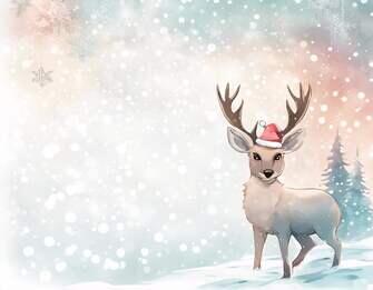 Christmas Deer in Snowy Wonderland Christmas Deer in Snowy Wonderland thumbnail
