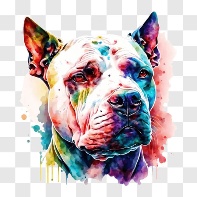 Download Colorful Pit Bull Dog Painting from 'Puppy Love' Collection ...