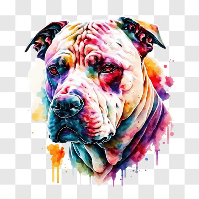 Download Colorful Dog Painting for Dog Lovers PNG Online - Creative Fabrica