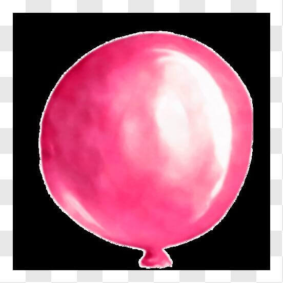 Télécharger Ballon rose de célébration sur fond noir PNG En Ligne -  Creative Fabrica