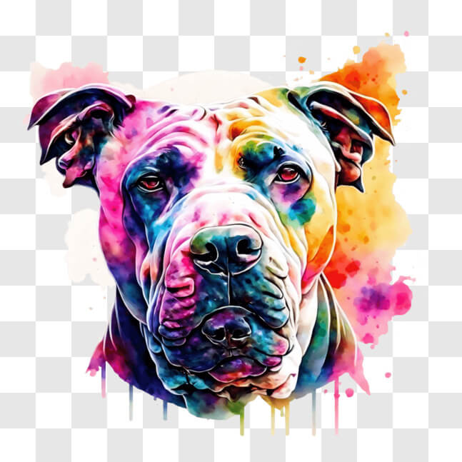 Download Colorful Dog Painting - Puppy Love Collection PNG Online ...