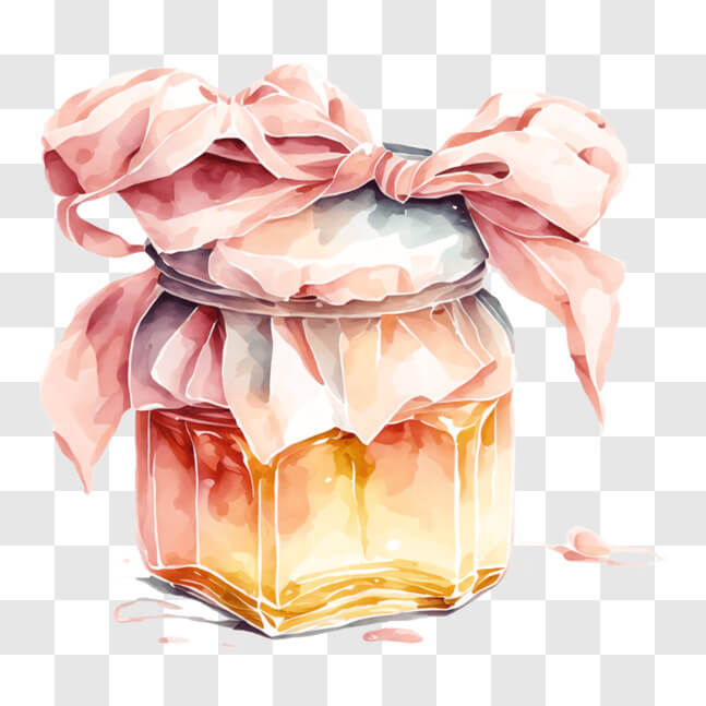 Jar Pink Ribbons Download Jar of Honey with Pink Ribbon PNGs Online - Creative Fabrica