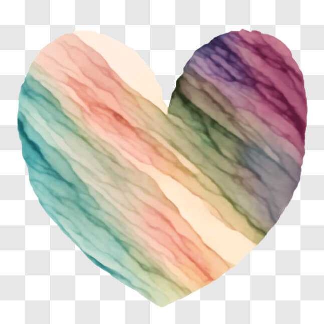 Download Colorful Heart-shaped Watercolor Painting PNGs Online ...