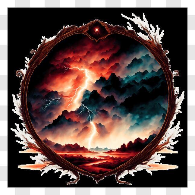 Download Abstract Stormy Sky Painting Inspiring Artwork PNG Online