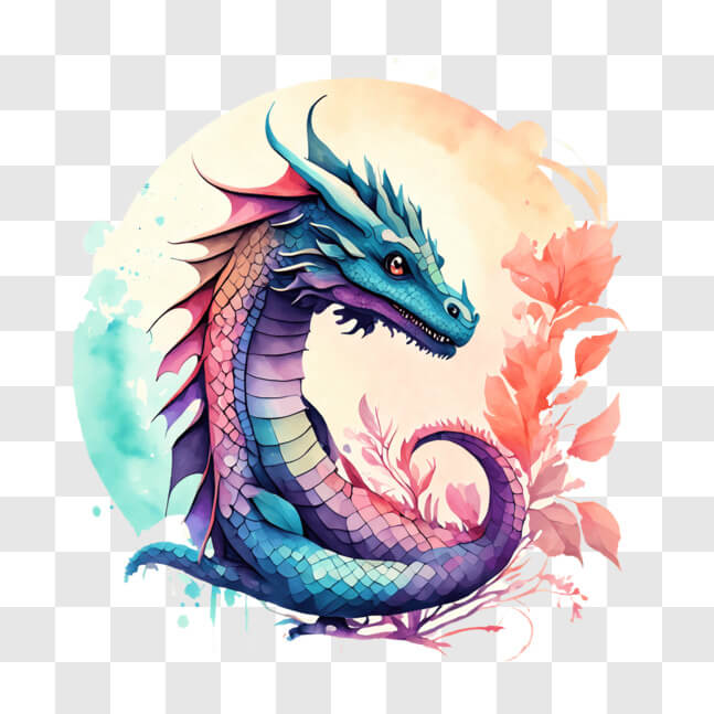 Dragon Protect Abstract Download Colorful Dragon Abstract Painting PNGs Online - Creative Fabrica