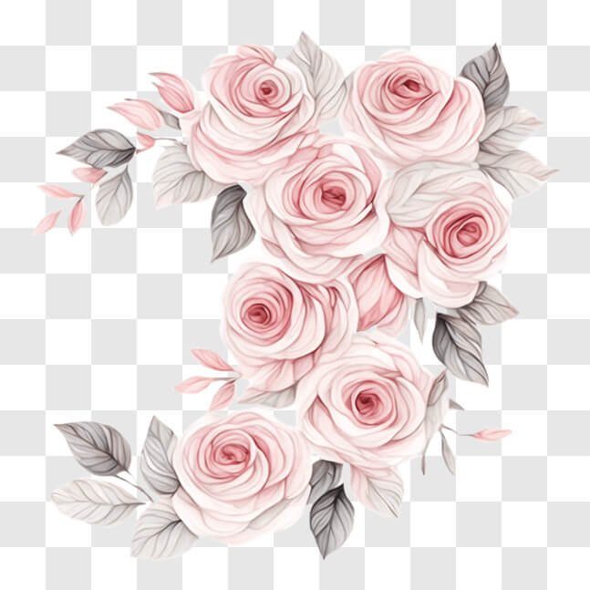 Download Elegant Pink Rose Bouquet for Any Occasion PNG Online ...