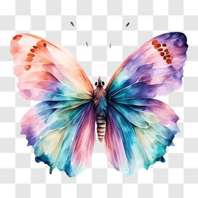 Download Beautiful Watercolor Butterfly PNG Online - Creative Fabrica