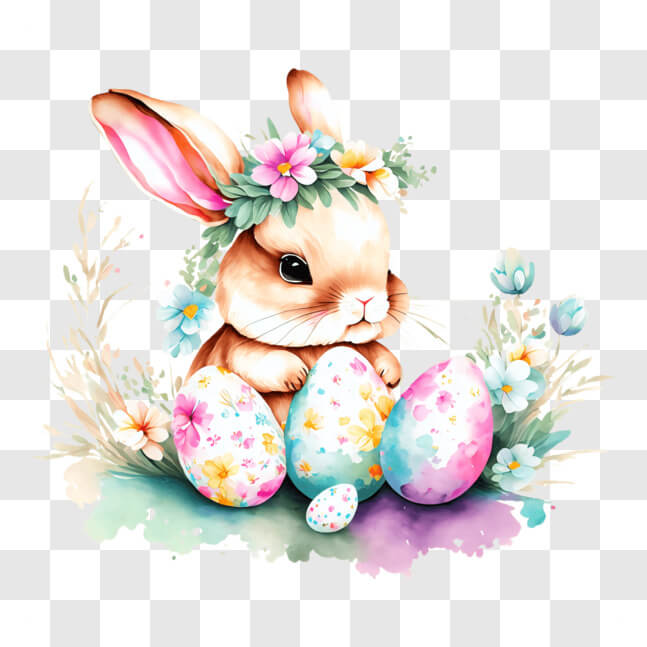 Download Easter Bunny Decoration for Spring Celebration PNG Online ...