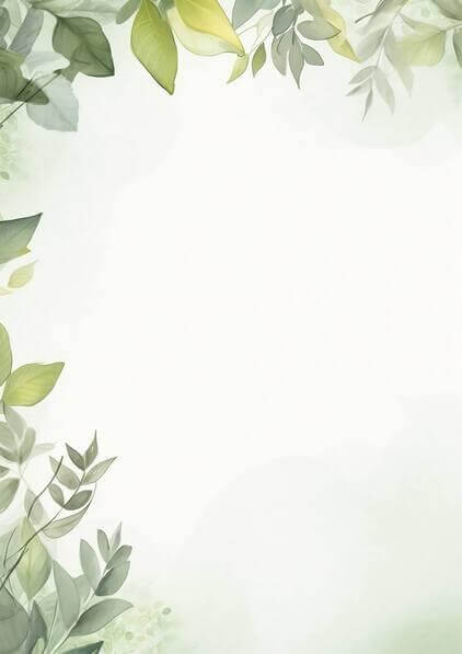 Download Watercolor Background with Green Leaves and Flowers ...