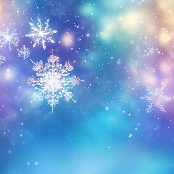 Winter Snowflake Colorful Background Download Colorful Snowflake Background in Blue, Purple, and Green Tones ...