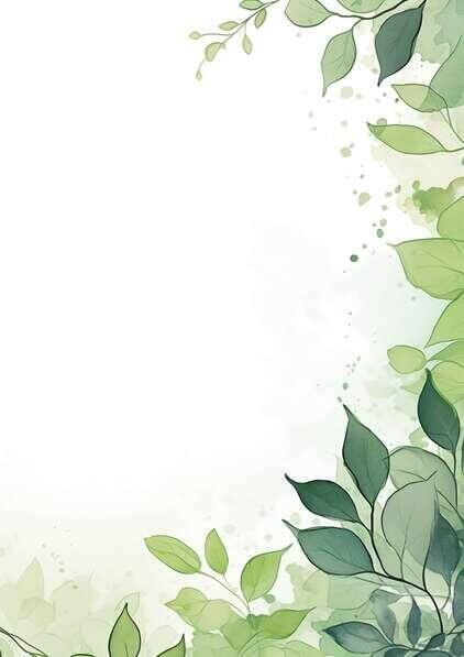 Download Watercolor Background with Green Leaves and Branches ...