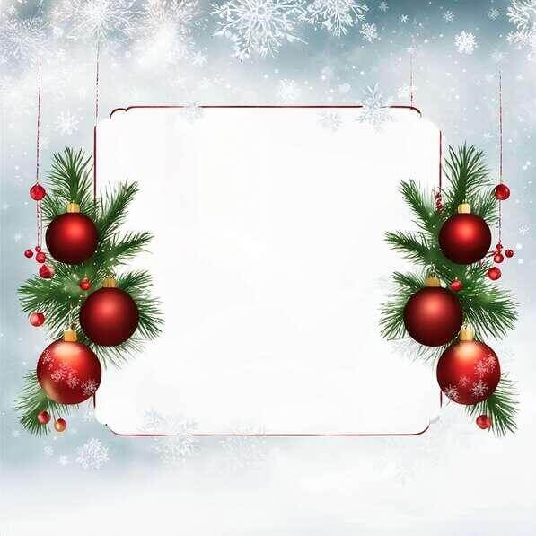 Download Elegant Holiday Background with Red Balls and Snowflakes ...
