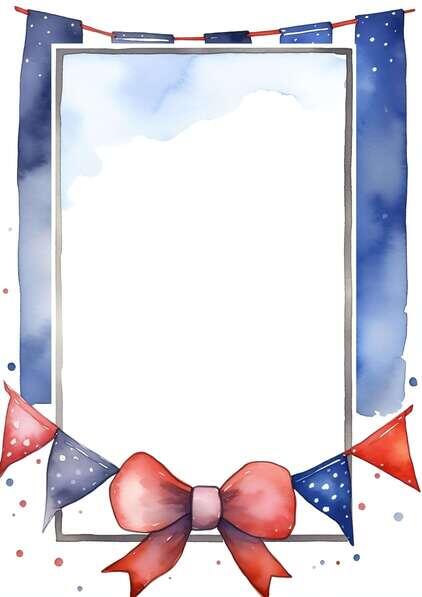 Couronne De Bienvenue Patriotique USA - 4 Juillet, Memorial Day - Rouge, Blanc, Bleu - Fait Main