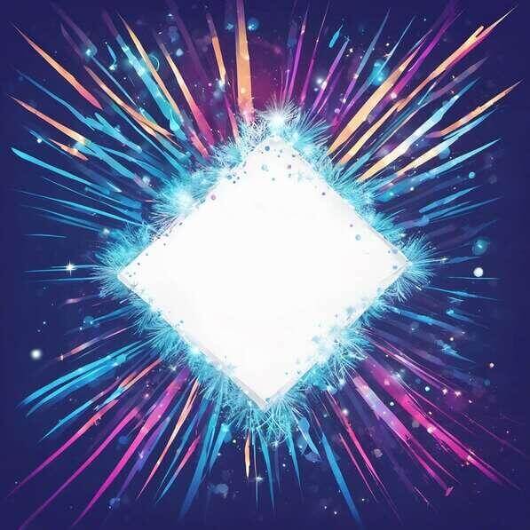 Download Colorful Background with Square Frame and Fireworks ...
