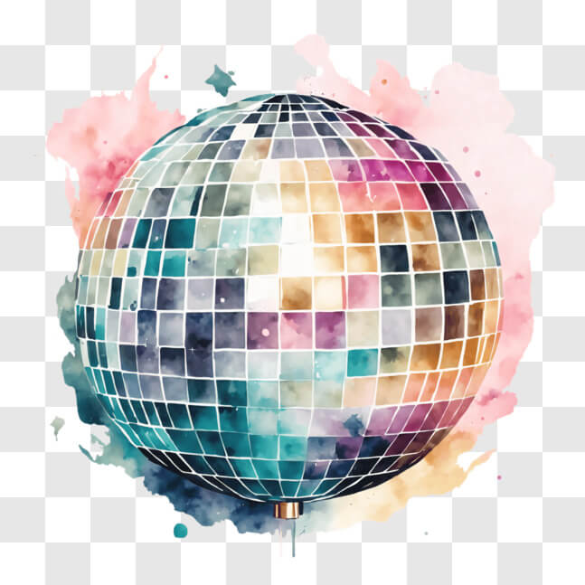 Download Colorful Disco Ball Art Installation PNG Online Creative Fabrica