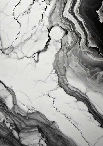 Black and White Marble Surface with Swirls and Lines Black and White Marble Surface with Swirls and Lines thumbnail