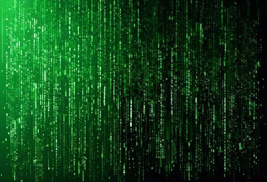 Download Green Matrix Coded Background for Computer Graphics and ...