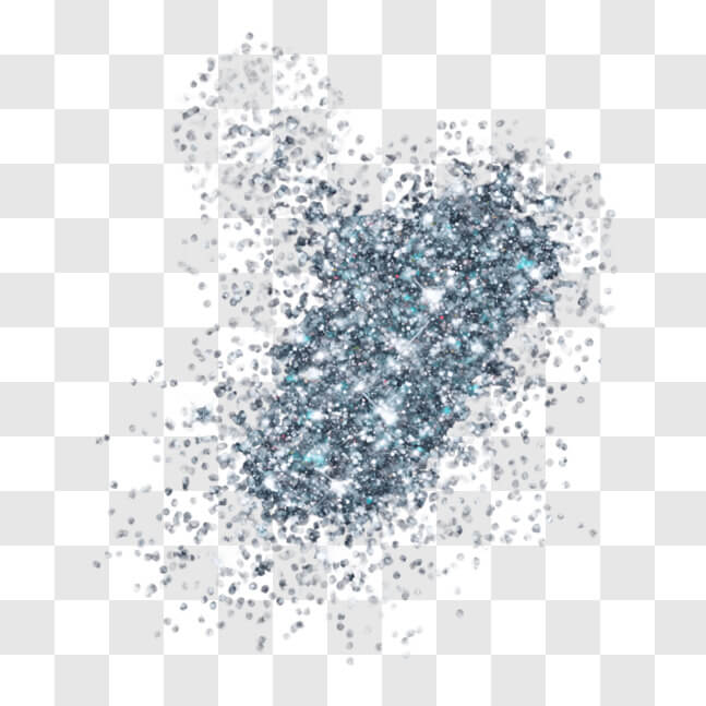 Download Silver Glitter Heart Decoration on Black Background PNGs ...