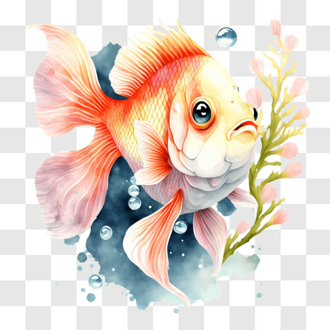 Download Colorful Watercolor Fish Illustration PNG Online - Creative ...