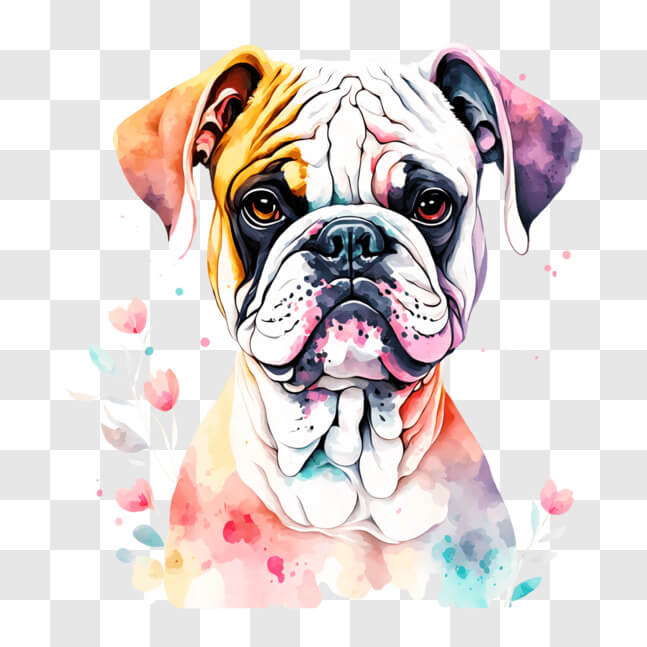 Download Boxer Dog Watercolor Painting PNG Online - Creative Fabrica