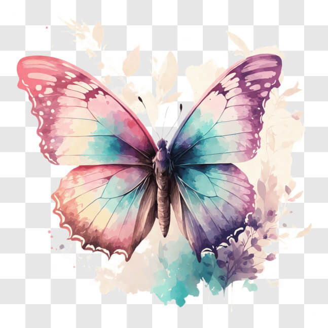 Download Colorful Butterfly Art Piece for Home Decor PNG Online ...