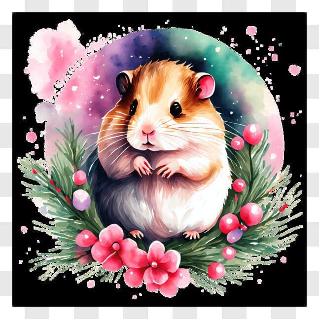 Download Happy Hamster Day Watercolor Illustration PNG Online ...
