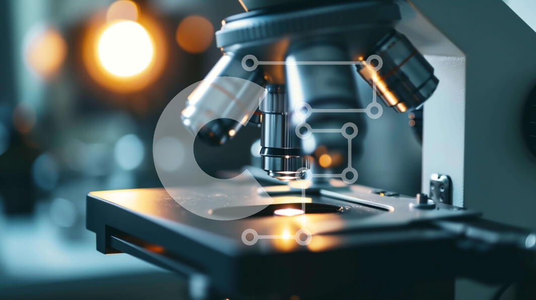Download Microscope with Lights On in the Background Stockphotos Online ...