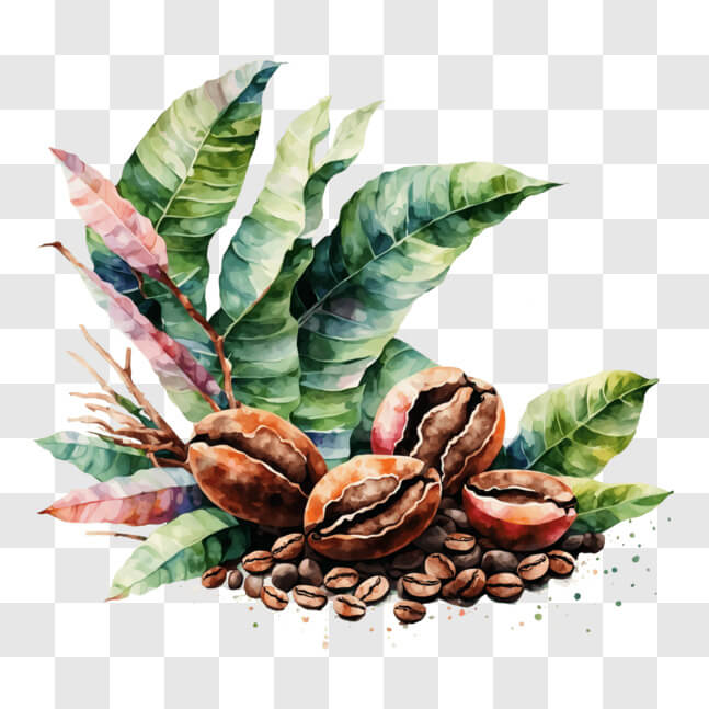 Download Coffee-Making Process Watercolor Painting PNG Online ...