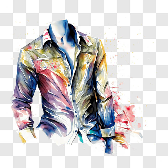 Download Colorful Painting of a Stylish Man PNG Online - Creative Fabrica