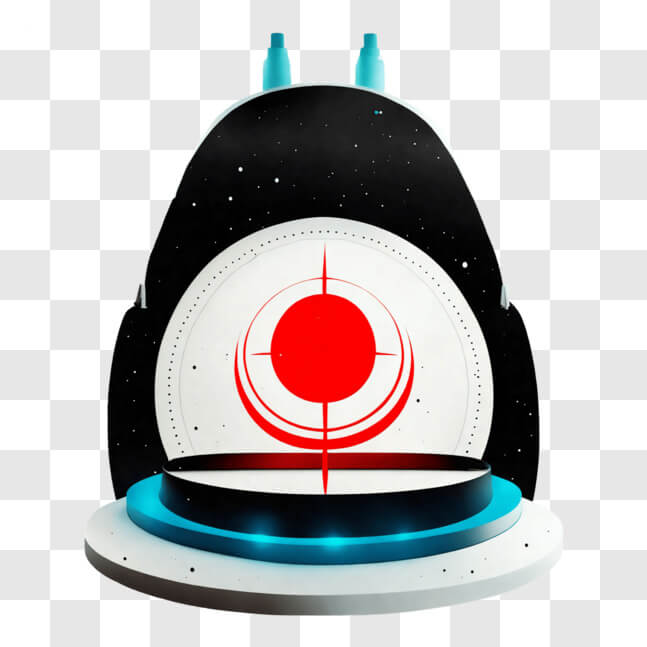 Download Space Travel Backpack with Eye-Shaped Red Dot PNG Online ...