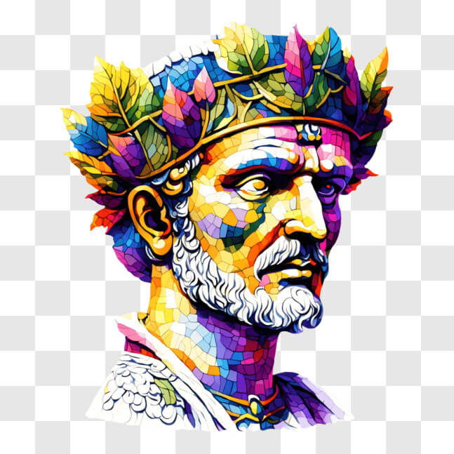Download Colorful Painting of Ancient Roman Man PNG Online - Creative ...