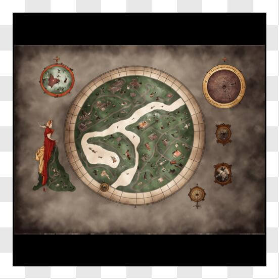 Download Harry Potter's Magical World Map PNG Online - Creative Fabrica
